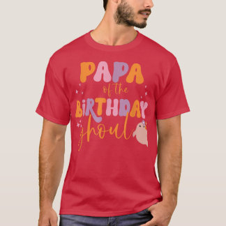 Camiseta Mens Papa do Aniversário Ghoul Cute Ghost Hallowe