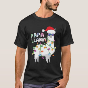 Camiseta Mens Papa Llama Homens Correspondendo Pajama Natal