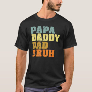 Camiseta Mens Papa Pai Bruh Dia de os pais Vintage Ret