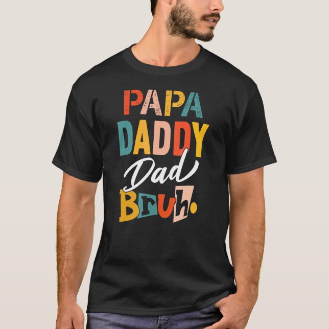 Camiseta Mens Papa Pai Bruh Legal Para Dia de os pais (Frente)