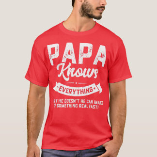 Camiseta Mens Papá Sabe Tudo 60º Dom Engraçado Padre