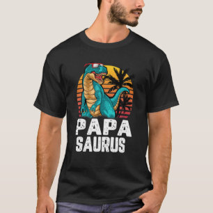 Camiseta Mens Papa Surus Dinossaur Funny Papasaurus T Rex L