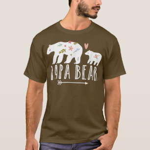 Camiseta Mens Papá Urso 1 Urso-Cubo Gêmeo Papá 1 Criança do