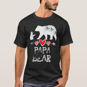 Camiseta Mens Papa Urso Dia de os pais Divertido Um Garoto