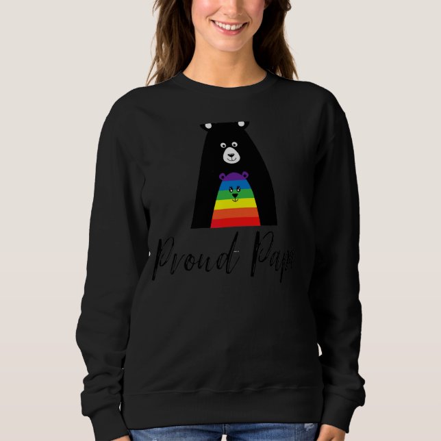 Camiseta Mens Papa Urso Lgbt Pride Gay Arco-Íris Ortod Papa (Frente)