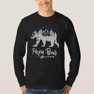 Camiseta Mens Papa Urso Melhor Dia de os pais Pai
