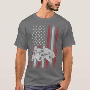Camiseta Mens Papa Urso Melhor Pai TShirt Dia de os pais Pa