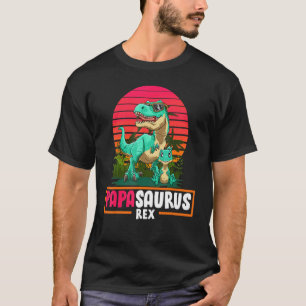 Camiseta Mens Papasaurus Dadasaurus Cool Dinosaur Dad Son D
