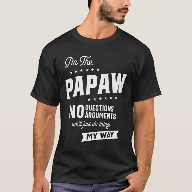 Camiseta Mens Papaw Muito Engraçado Dia de os pais do Vovô (Frente)
