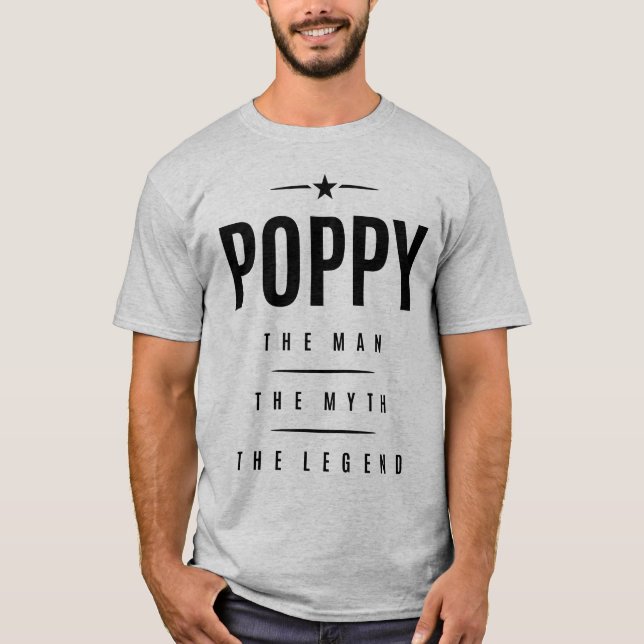 Camiseta Mens Papoiam O Homem A Lenda (Frente)