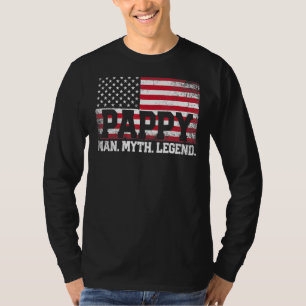 Camiseta Mens Pappy O Homem Lenda Legenda Marca Americana F