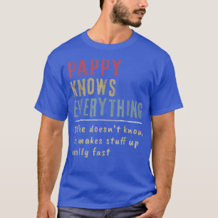 Camiseta Mens Pappy sabe tudo que o vovô sabe tudo.