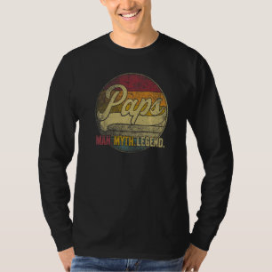 Camiseta Mens Paps O Homem O Mito O Avô Da Lenda