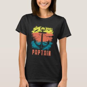 Camiseta Mens Paptain Retro Vintage Legal Anchor Pai Pai