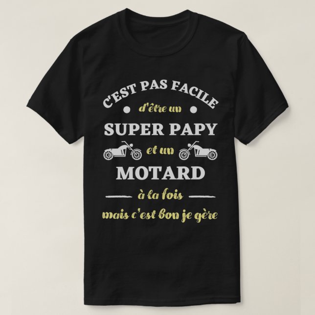 Camiseta Mens Papy não é um moto de humor fácil (Frente do Design)