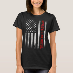 Camiseta Mens para o melhor tio do mundo, sinalizador 1