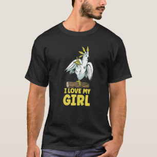 Camiseta Mens Parakeet Parrot Eu Amo Os Meus Papagaios