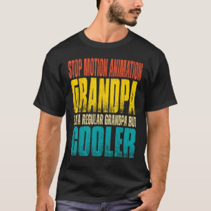 Camiseta Mens Param de Animação de Movimento Vovô Como um V