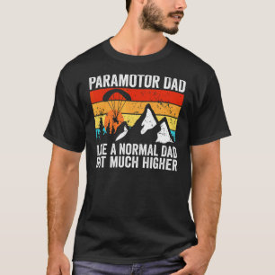Camiseta Mens Paramotor Pai Como Um Pai Normal Mas Muito Al