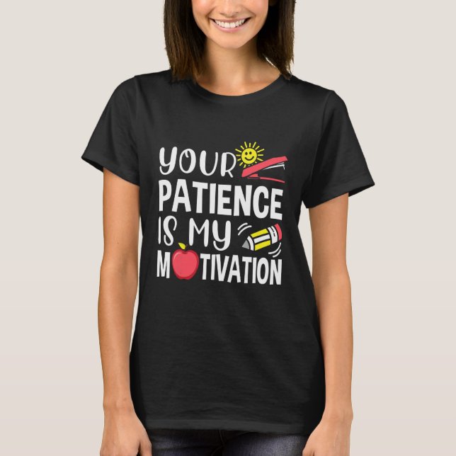 Camiseta Mens  Paraprofessional Patience My Motivation Para (Frente)