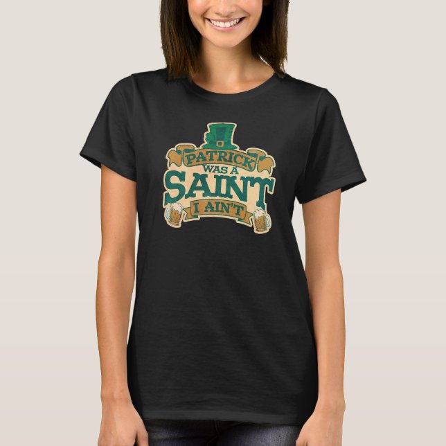 Camiseta Mens Patrick Era Santo Que Eu Fazia Rua. (Frente)