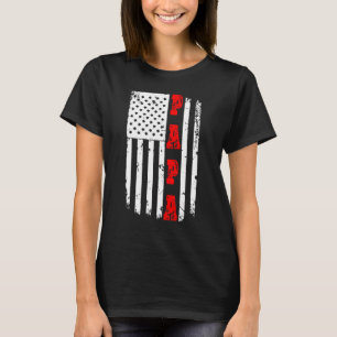 Camiseta Mens Patriota Americana Bandeira Pai Dia Papa Hus