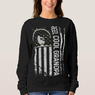 Camiseta Mens Patriotic Flag Reel Legal Avô Para O Pai Hu