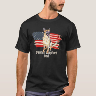Camiseta Mens Patriótico German shepherd Cão Americano Band