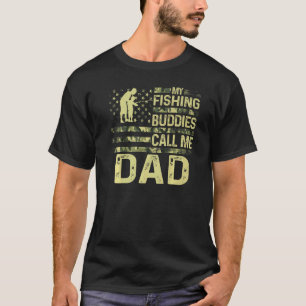 Camiseta Mens Patriótico Para Fishman Meus Amigos De Pesca