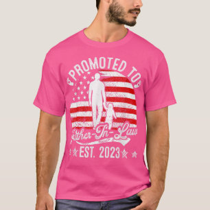Camiseta Mens Patriótico Promovido Ao PadreInLaw Est 2023 A