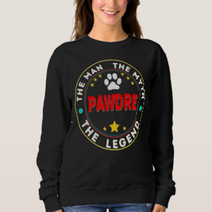 Camiseta Mens Pawdre O Homem Mito Legenda Cão Pai Pai Gato