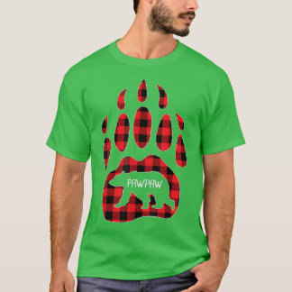 Camiseta Mens Pawpaw Bear Red Xadrez Buffalo Pawpaw Corresp
