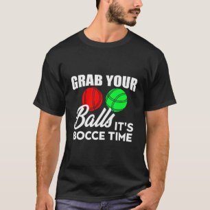 Camiseta Mens Peguem Suas Bolas. É Hora Do Jack Ball Bowl.