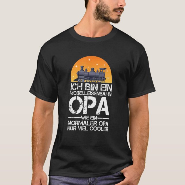 Camiseta Mens Pensioner Ferrovia Ich Caixa Ein Modelahnahn  (Frente)