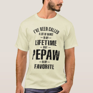 Camiseta Mens Pepaw No Meu Favorito Pai e vovô