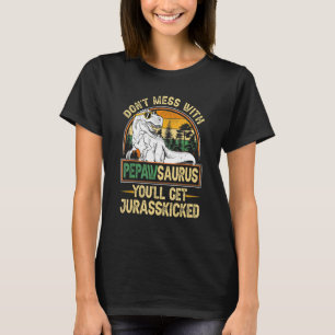 Camiseta Mens Pepaw Rex Saurus Dia de os pais Natal Vinta