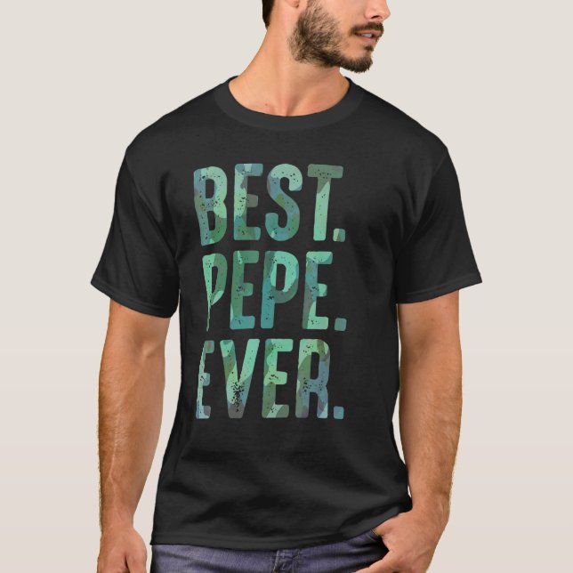 Camiseta Mens Pepe De Avós Para O Vovô Melhor Pep (Frente)