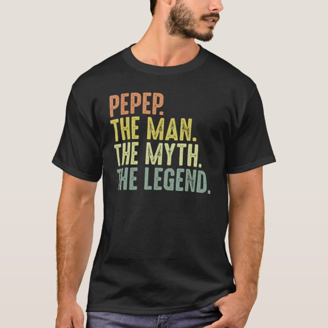 Camiseta Mens Pepep Para Homens Dia de os pais Pepep Mando  (Frente)