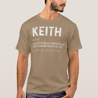 Camiseta Mens Personalizados Keith Pai Noun Pais de Nome Pr