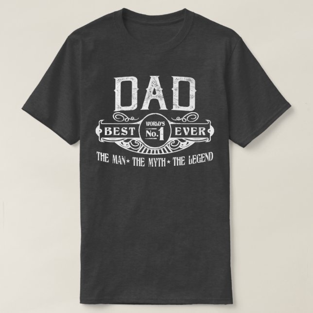 Camiseta Mens Personalized Dad Best No  (Frente do Design)