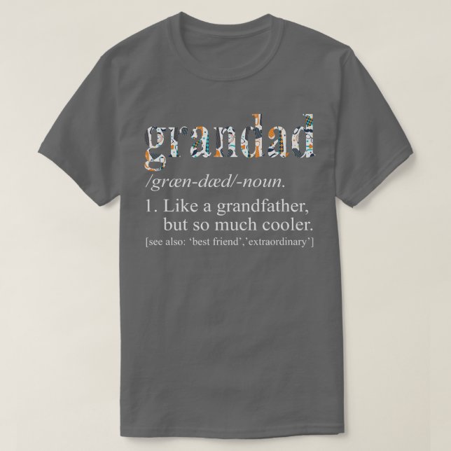 Camiseta Mens Personalized Tie Die Cool Grandad Like a Gran (Frente do Design)