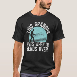 Camiseta Mens Pesca Vovô Pescador Angler Fisher