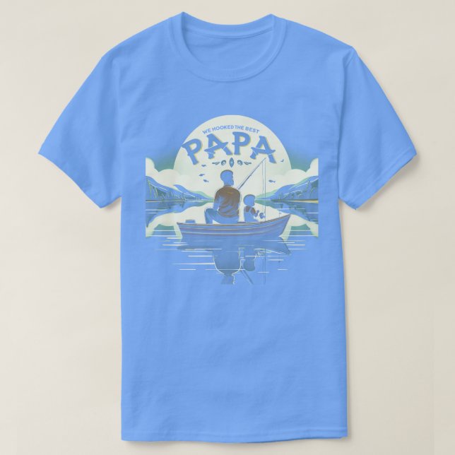 Camiseta Mens Pescador Pai Pescado Engraçado Nós Apanhamos  (Frente do Design)