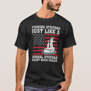 Camiseta Mens Pescando Stepdad Como Um Fa Normal