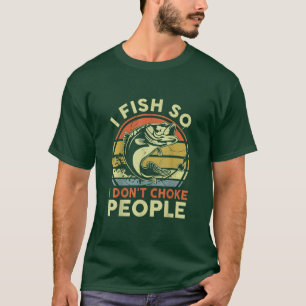 Camiseta Mens Pescando Ts Eu Pesco Então Eu Não Engasgo Pes