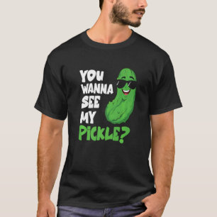Camiseta Mens Pickle Você Quer Ver Meu Pepino