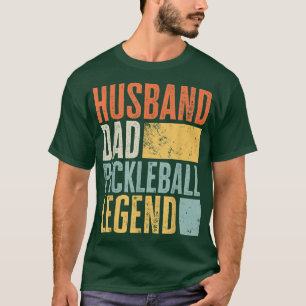 Camiseta Mens Pickleball Marido Pai Legendário Padre Melhor