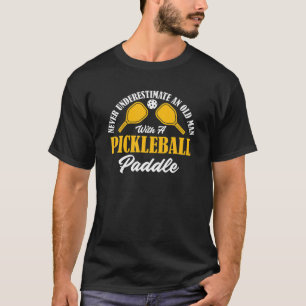 Camiseta Mens Pickleball Paddleball Esportivo Pai Mãe Retir