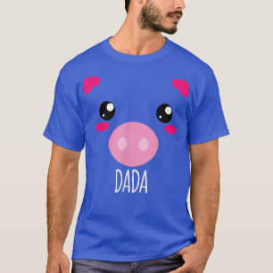 Camiseta Mens Pig Face Kawaii Halloween Costume Para Dada F