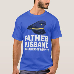 Camiseta Mens Pilot padre marido vanquiser da gravidade ai